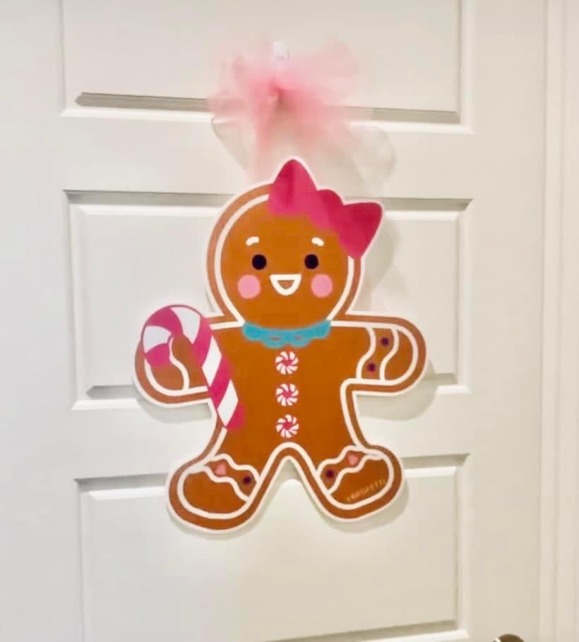 Girl Gingerbread Door Hanger