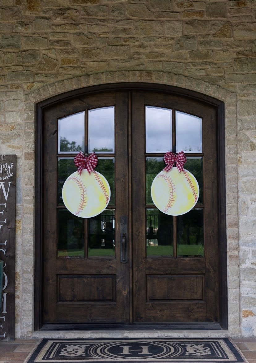 Softball Door Hanger