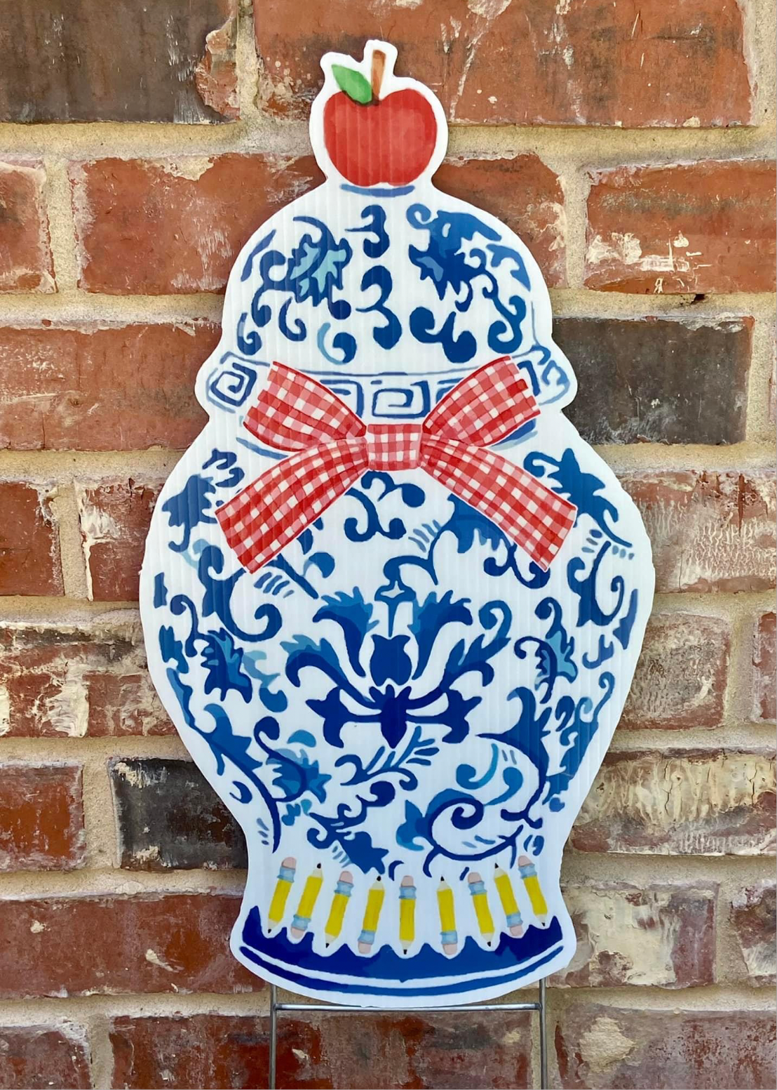 Back to School Ginger Jar Yard Sign