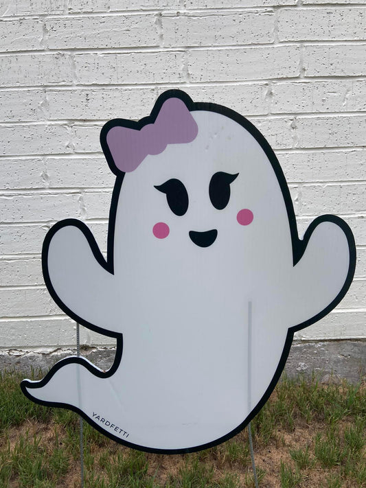 Girl Ghost Yard Sign