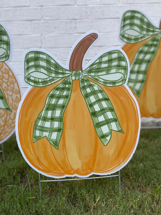 Orange Pumpkin Yard Sign