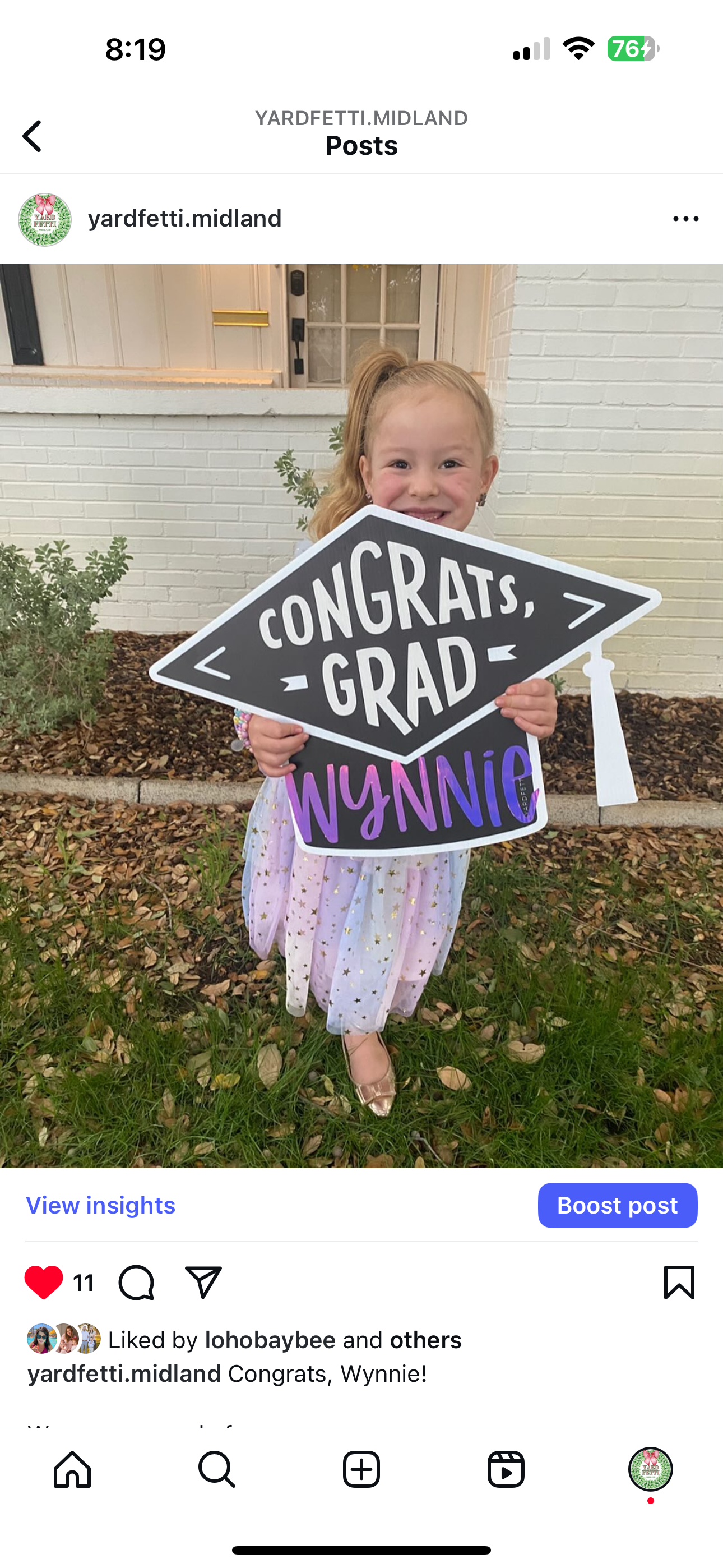 Graduation Yard Sign
